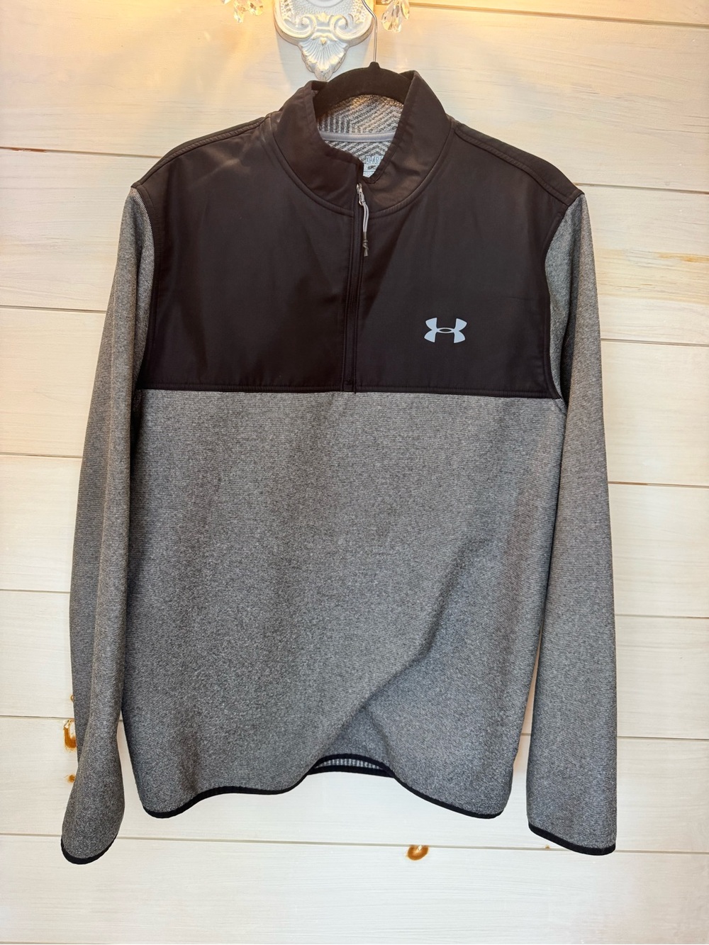 Under Armour Men's Black and Gray Half-Zip Performance Pullover